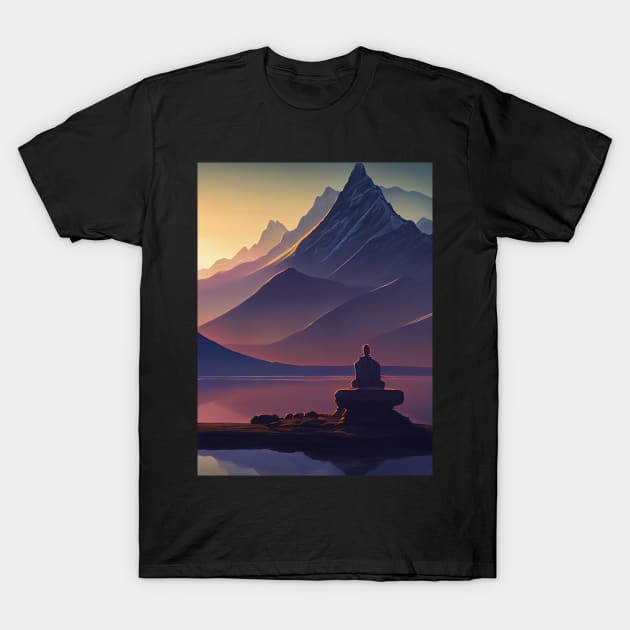 Fantasy landscape for meditation T-Shirt by MorningPanda